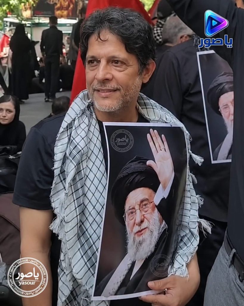 الفنان معين شريف في مراسم تشييع الامام السيد الخامنئي